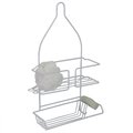 Home Basics Home Basics Vinyl Coated Steel Shower Caddy, White ZOR96259